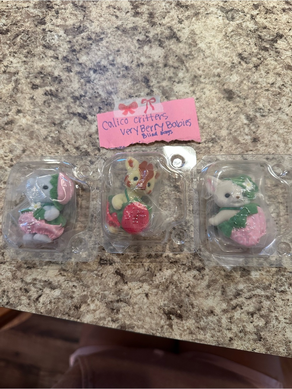 Calico Critters Very Berry Babies Blind Bag Mini Figures - Pink & Green